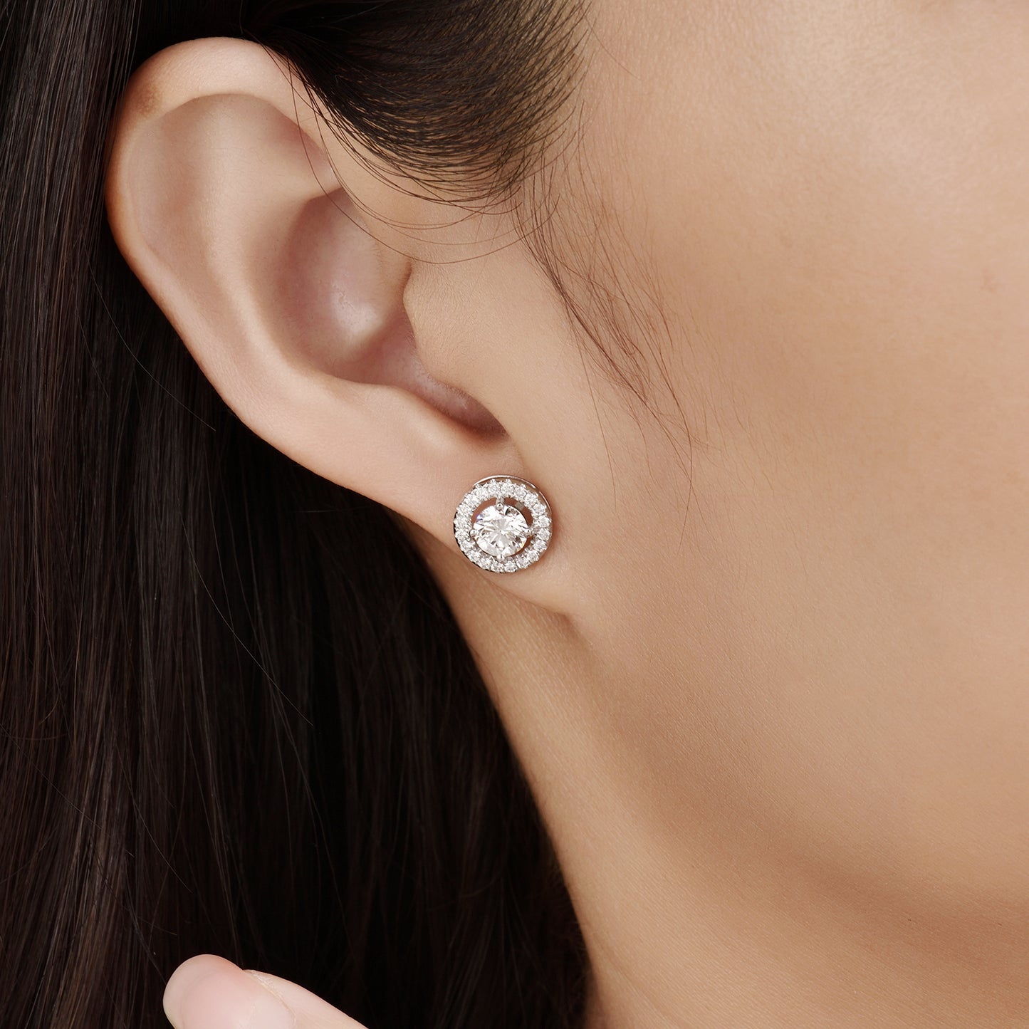 1-Carat Lab-grown Diamond Earring