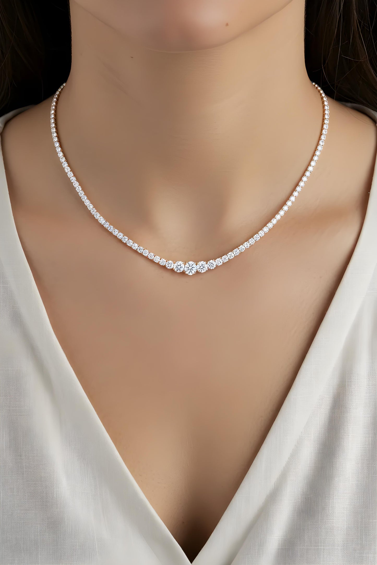 Focal Point Tennis Necklace