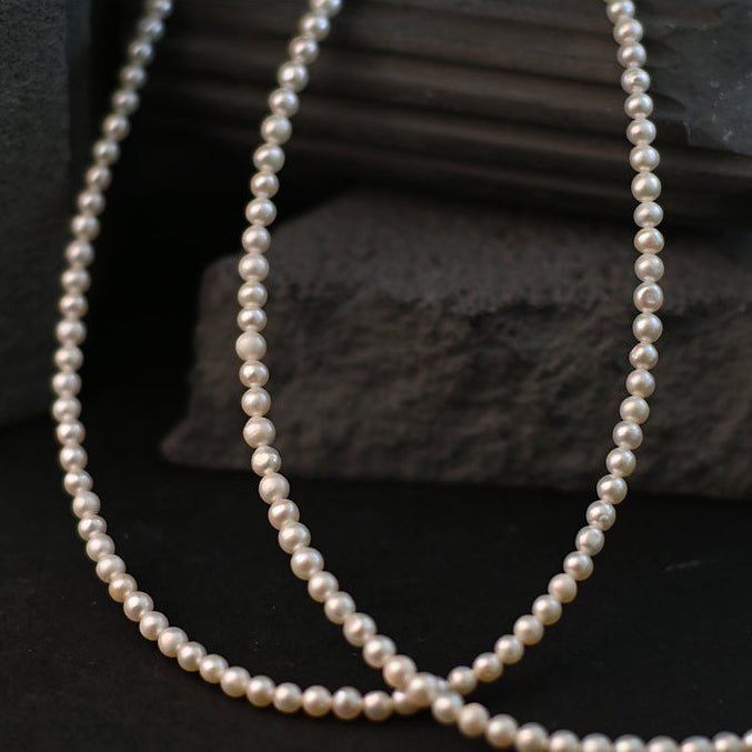 The Aurelia Classic Natural Pearl Strand Necklace (Available in Fine & Statement Pearl Sizes)