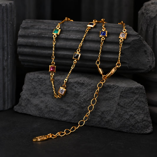 HCNE017 gemstone necklace view 1