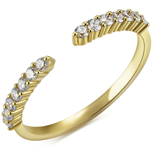 The Half Pavé Ring